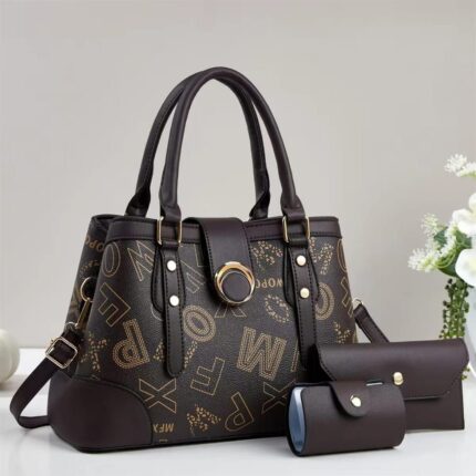 شنطة 3 قطع h75 بنى